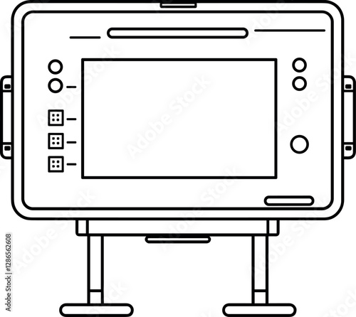Modern Interactive Digital Tablet Illustration
