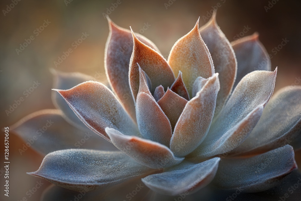A close-up shot reveals the intricate details of a frost-covered succulent plant, showcasing its unique texture and color. A close-up shot reveals the intricate details of a frost-covered succulent plant, showcasing its unique texture and color.