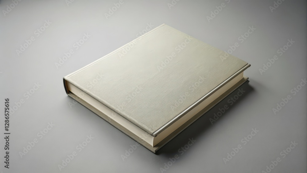 High-quality image of a hardcover book mockup on a soft gray background, showcasing the cover design and typography in detail , hardcover, book mockup High-quality image of a hardcover book mockup on a soft gray background, showcasing the cover design and typography in detail , hardcover, book mockup