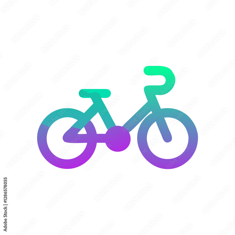Colorful bicycle illustration, digital design, modern concept Colorful bicycle illustration, digital design, modern concept