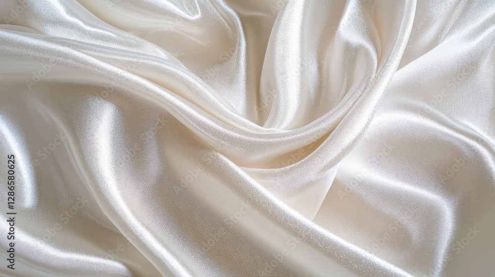 A close-up of a white fabric with light streaks and a shiny, reflective finish, creating a luxurious and elegant texture. A close-up of a white fabric with light streaks and a shiny, reflective finish, creating a luxurious and elegant texture.