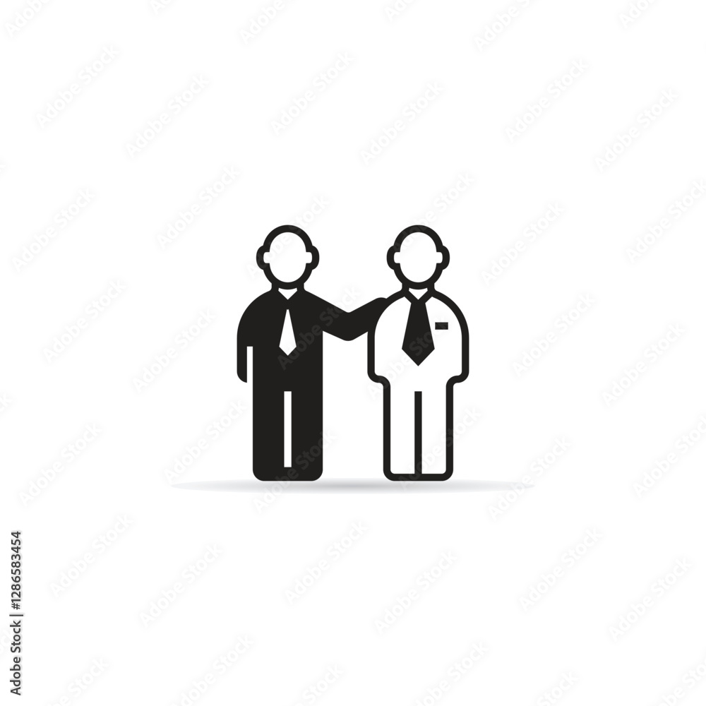 people and friends icon with shadow on white background people and friends icon with shadow on white background