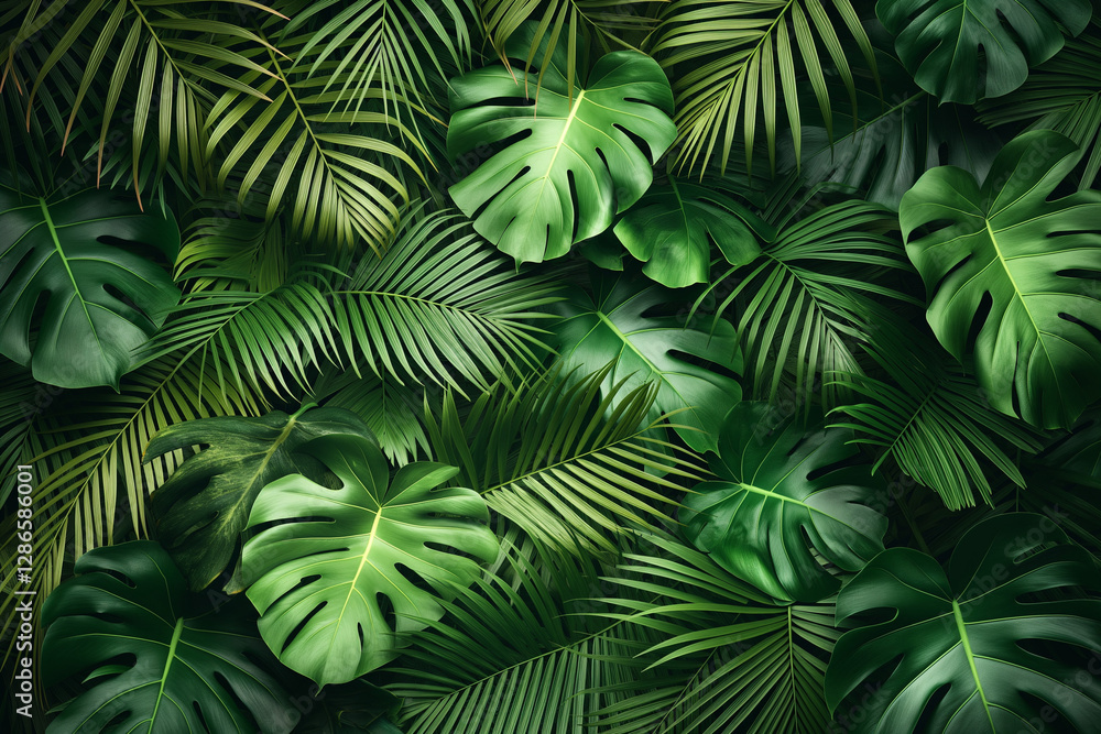 green fern leaves green fern leaves
