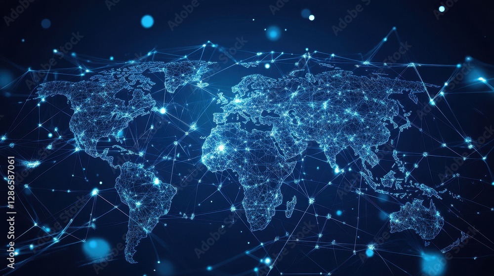 A conceptual illustration of a world map with dynamic connections and digital nodes, symbolizing the interconnectedness of global technology networks. A conceptual illustration of a world map with dynamic connections and digital nodes, symbolizing the interconnectedness of global technology networks.