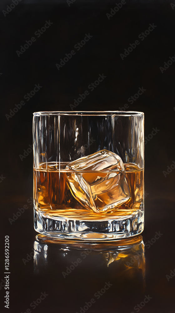 Glass of whiskey pattern Glass of whiskey pattern