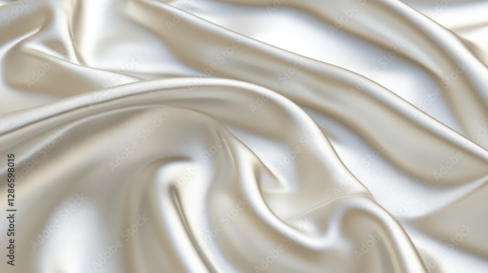 A smooth white fabric with faint streaks running through it, reflecting light and creating a shiny, sophisticated texture. A smooth white fabric with faint streaks running through it, reflecting light and creating a shiny, sophisticated texture.