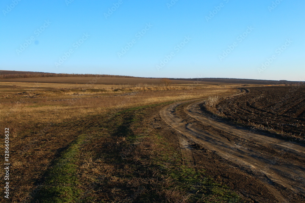 A road through a desert A road through a desert