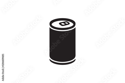 simple  Aluminum  can vector silhouette isolated in white background