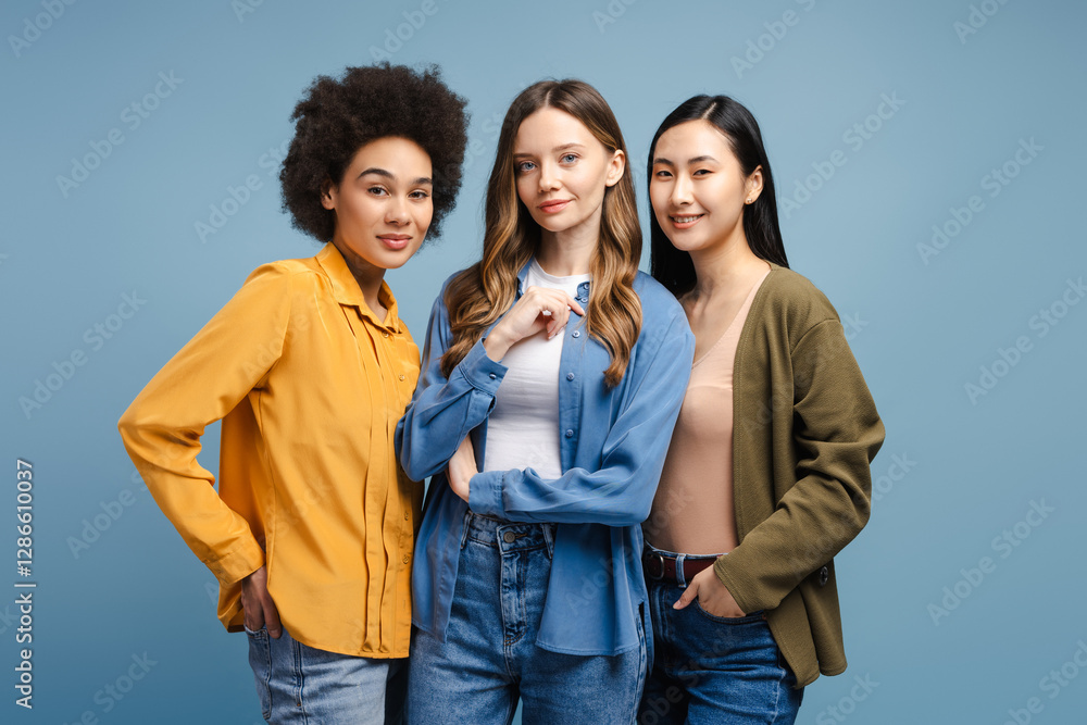 Fototapeta premium Diverse group of confident young professionals smiling together
