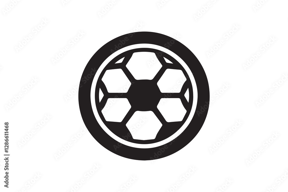 simple football vector silhouette isolated in white background simple football vector silhouette isolated in white background