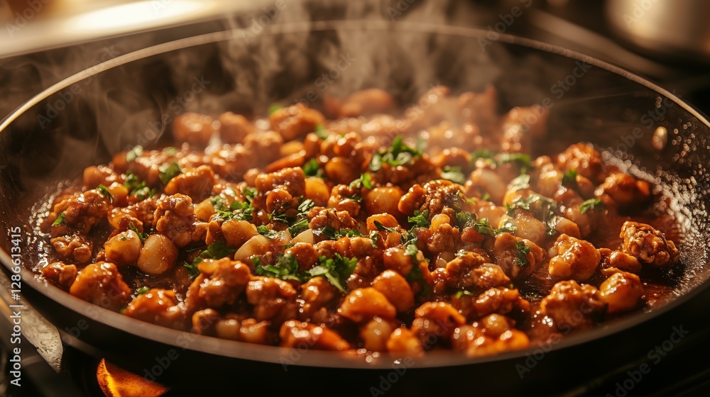 Stewed in an iron pot, delicious and tempting Stewed in an iron pot, delicious and tempting