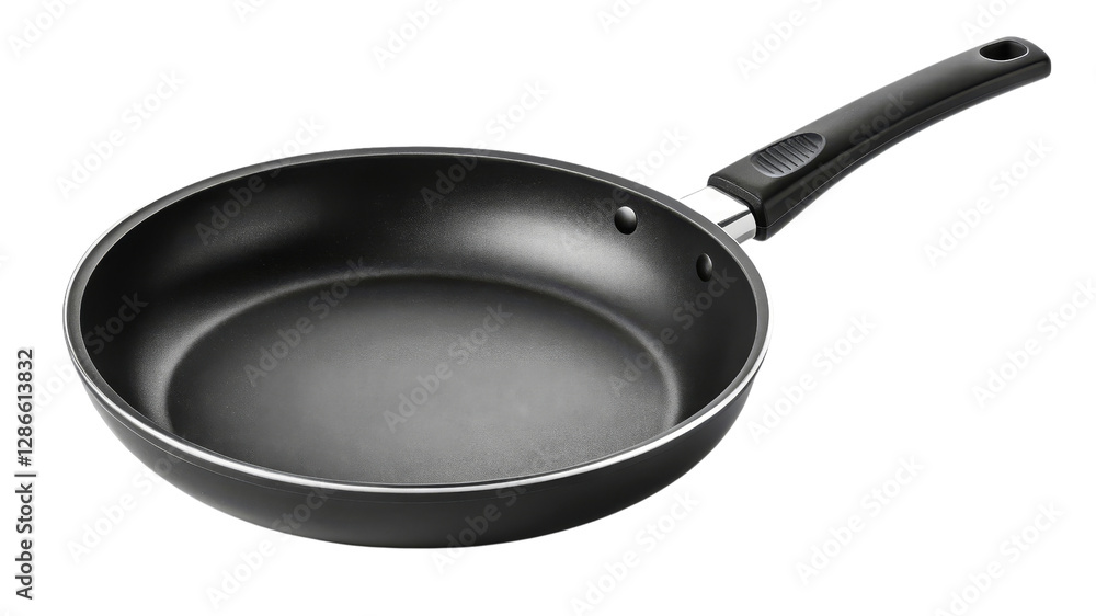 Non-stick Frying Pan, Black Handle, Isolated on Transparent Background, Cooking Utensil, Kitchenware, Frying pan, cookware, kitchen Non-stick Frying Pan, Black Handle, Isolated on Transparent Background, Cooking Utensil, Kitchenware, Frying pan, cookware, kitchen