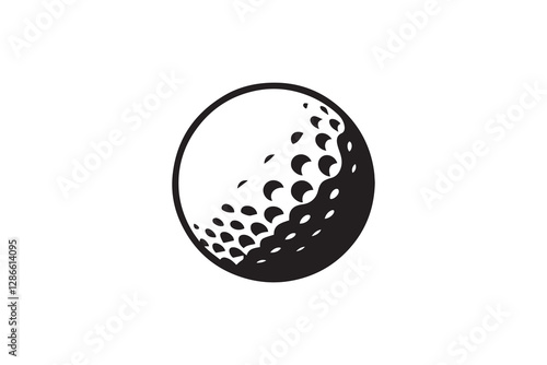 simple golf icon vector silhouette isolated in white background