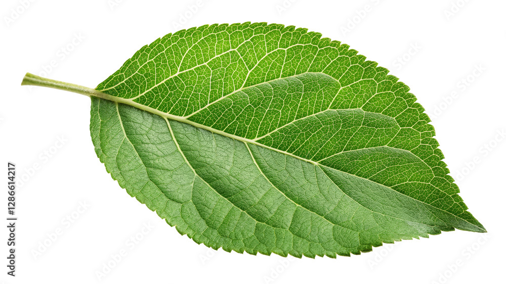 Fototapeta premium Single Green Leaf, Isolated on Transparent Background High-Resolution Photo, Nature, Botany, Leaf, Nature, Plant