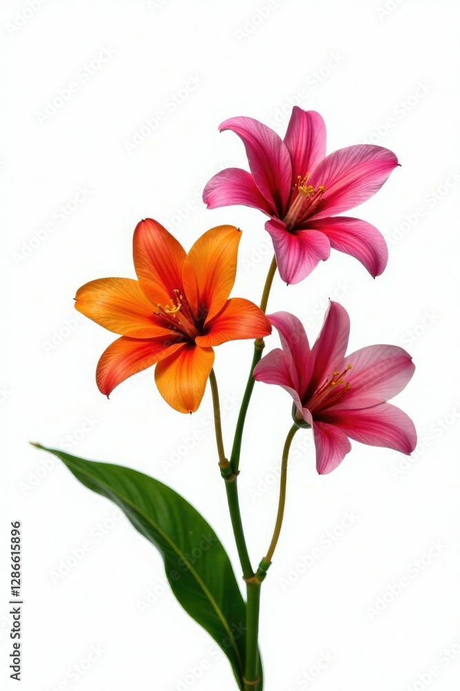 Fototapeta premium Fragrant flowers isolated on white background, botanical, nature