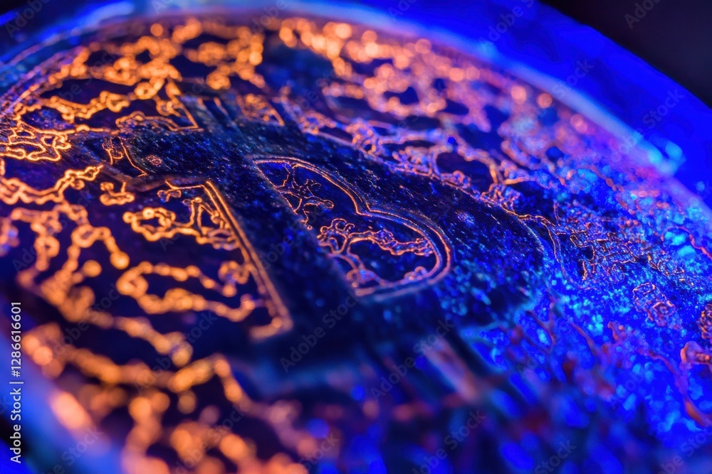 Glowing Bitcoin cryptocurrency under UV light, showcasing intricate details and a futuristic, high-tech aesthetic, symbolizing digital finance, investment, and blockchain technology. Glowing Bitcoin cryptocurrency under UV light, showcasing intricate details and a futuristic, high-tech aesthetic, symbolizing digital finance, investment, and blockchain technology.