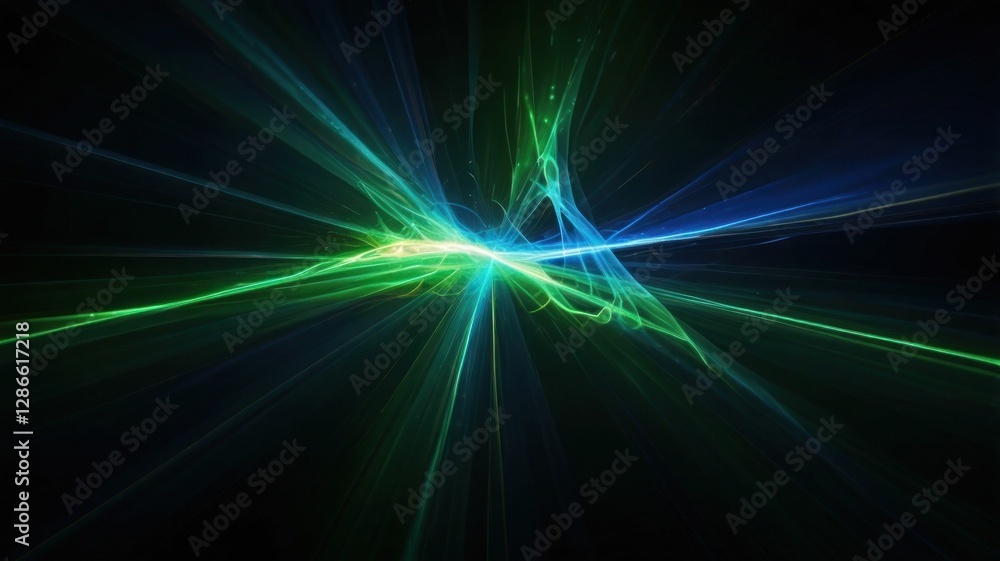 Obraz premium green and blue light effect