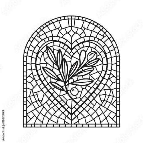 Heart and Olive Branch Mosaic, A Symbol of Peace and Reconciliation
