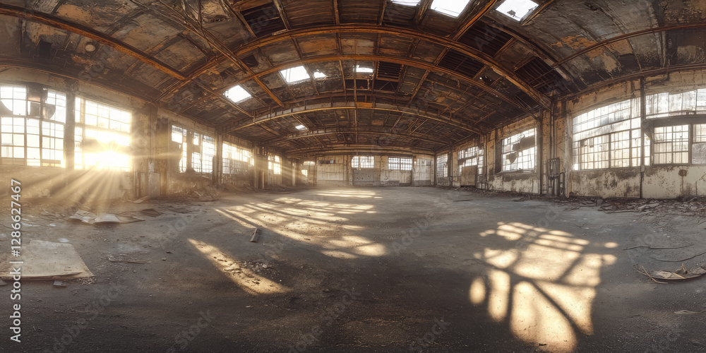 HDRI 360-degree abandoned factory interior HDRI 360-degree abandoned factory interior