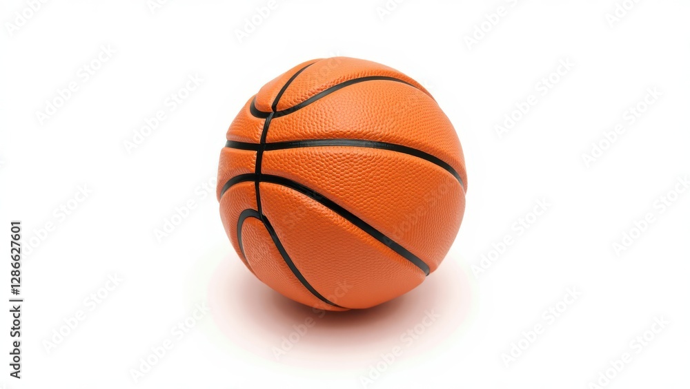 Studio shot of an orange basketball isolated on a white background Studio shot of an orange basketball isolated on a white background
