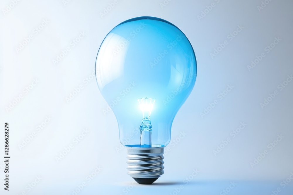 A glowing blue light bulb, symbolizing ideas, innovation, and solutions. A glowing blue light bulb, symbolizing ideas, innovation, and solutions.