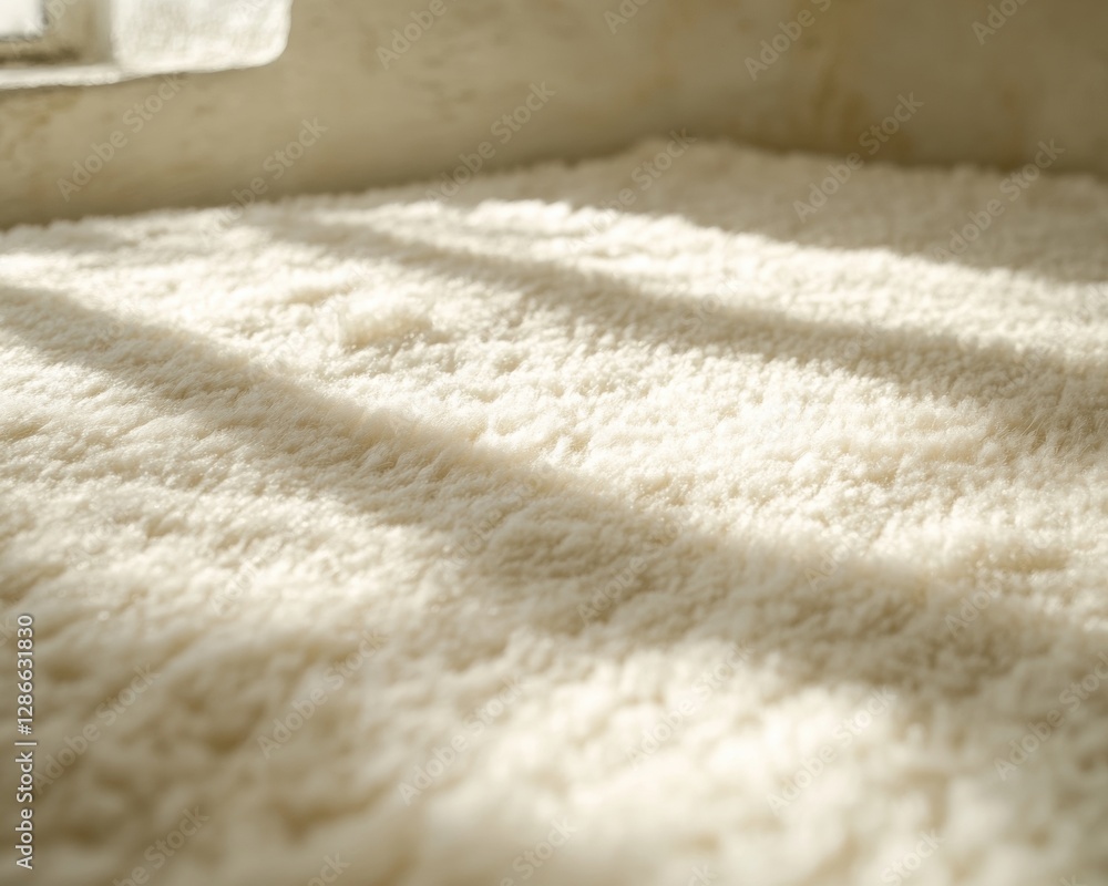Soft, cozy texture on a sunlit floor. Soft, cozy texture on a sunlit floor.