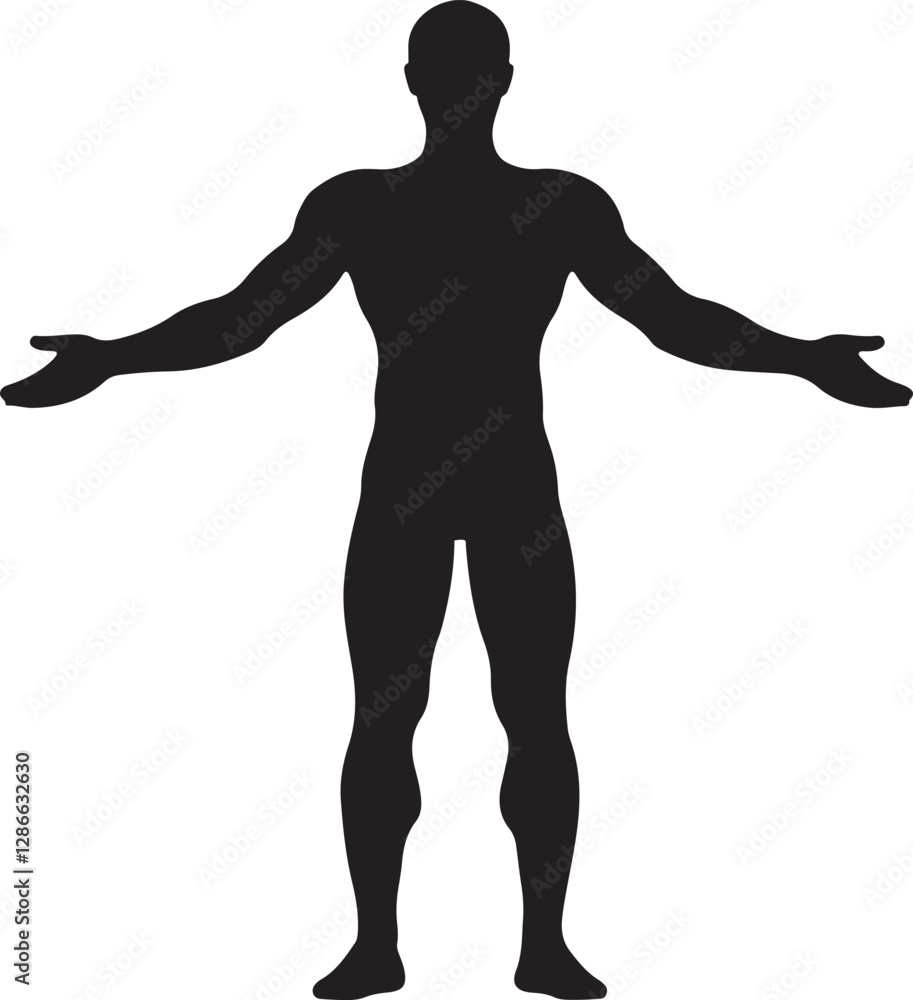 silhouette of a man, isolated vector silhouette of a man, isolated vector