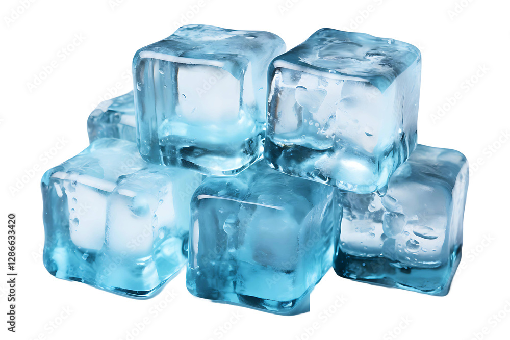 Obraz premium Ice isolated on transparent background 