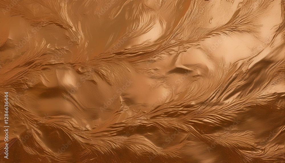 Fototapeta premium Bronze background. Metal foil decorative texture