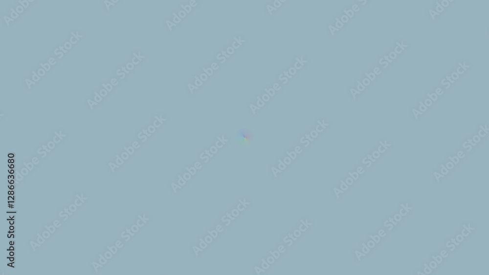 Light gray background with faint rainbow specks