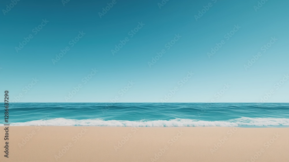 Peaceful Ocean View Tropical Beach Digital Art Tranquil Environment Wide Angle Serenity and Relaxation Peaceful Ocean View Tropical Beach Digital Art Tranquil Environment Wide Angle Serenity and Relaxation