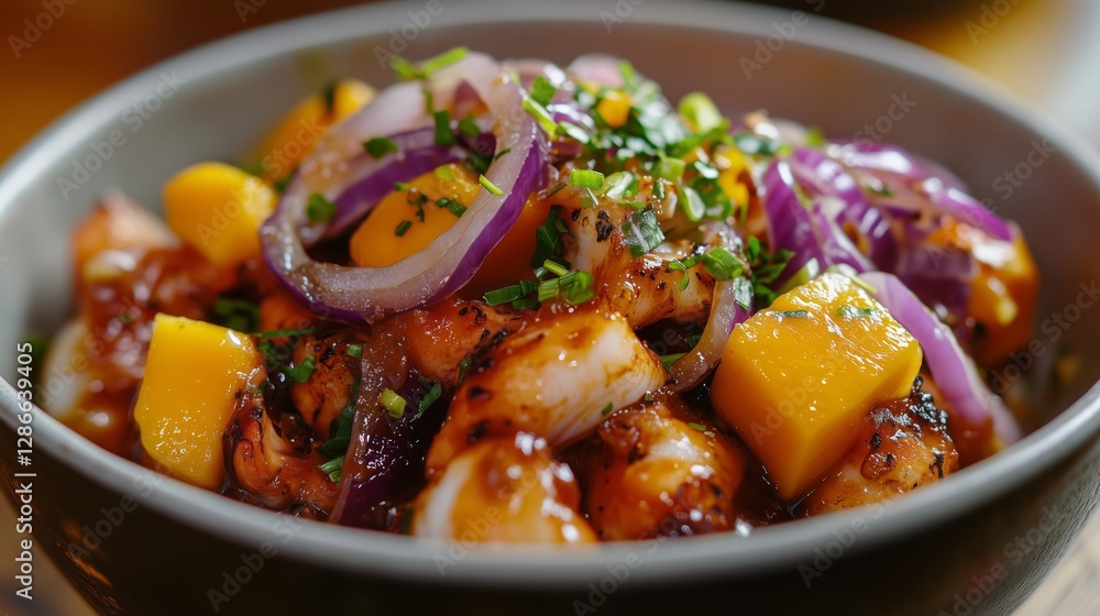 Tropical style seafood mango salad Tropical style seafood mango salad