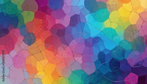Wallpaper Mural Digital art vibrant patterns and modern colors Torontodigital.ca