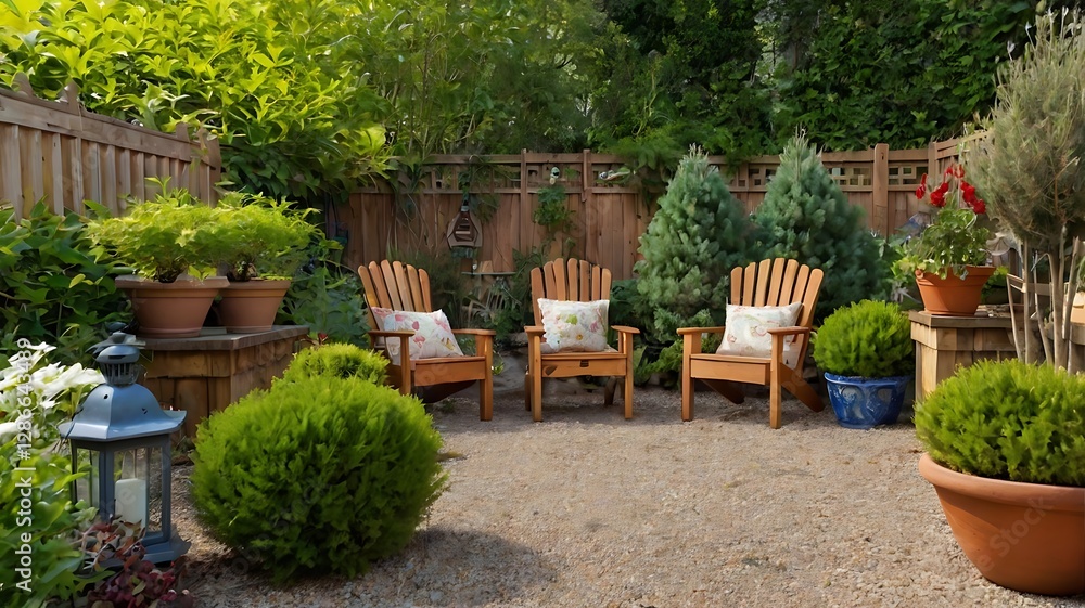 Fototapeta premium garden table and chairs