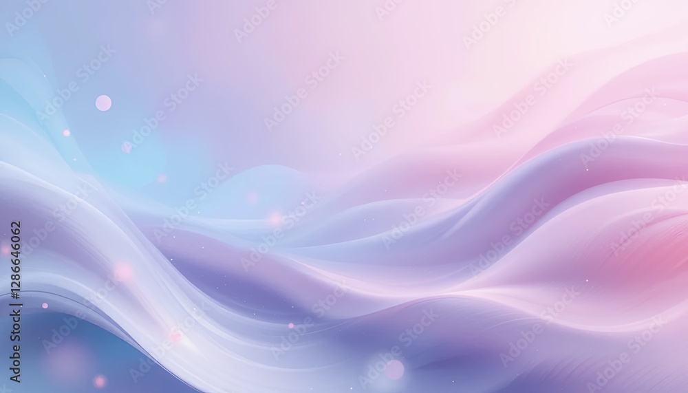 Fototapeta premium Flowing abstract waves digital art vibrant colors soft lighting aesthetic view gigapixel cgi concept