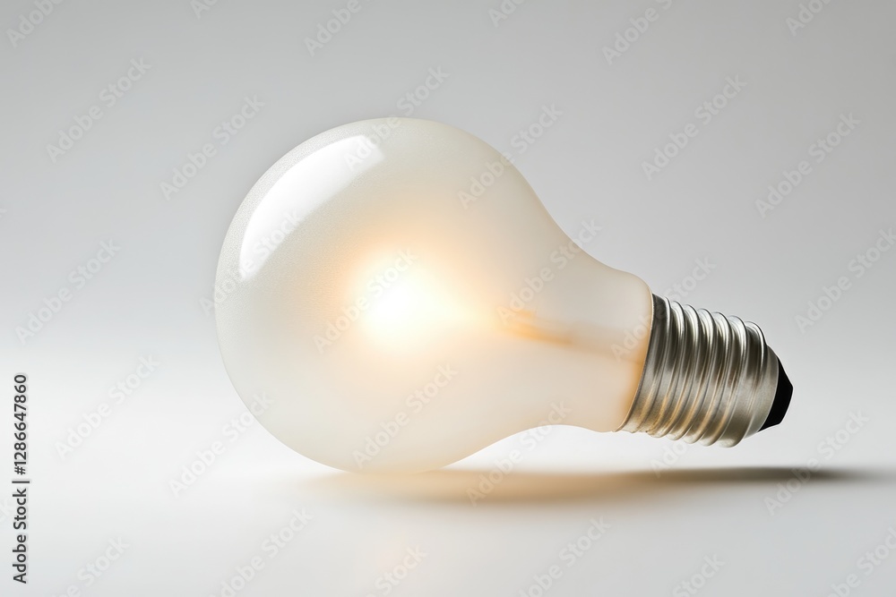 A glowing light bulb rests on a white surface, symbolizing ideas and innovation. A glowing light bulb rests on a white surface, symbolizing ideas and innovation.