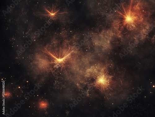Wallpaper Mural Stunning Cosmic Elements and Bright Stars in Dark Universe Background Torontodigital.ca