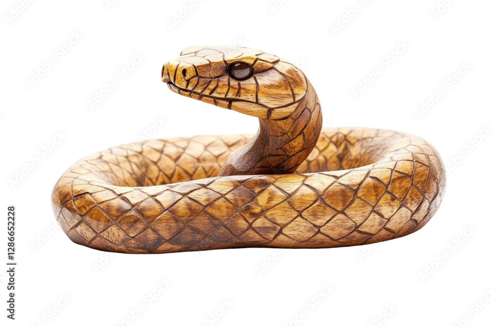 Fototapeta premium A snake made of wood crafting