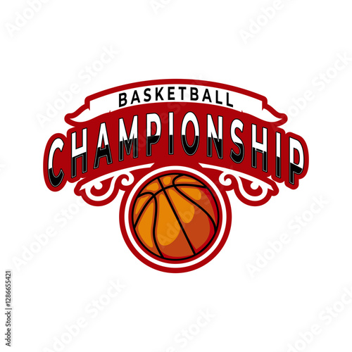 Basketball Sports Team logo design template. Basketball Championship logo vector