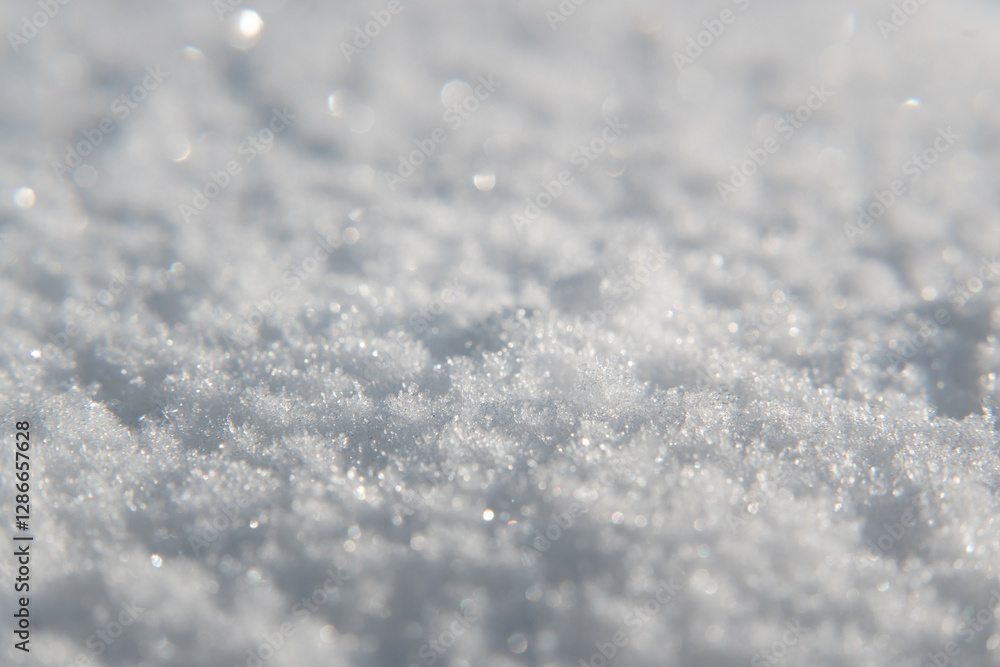 Snow, background, wallpaper. Frozen water crystals.