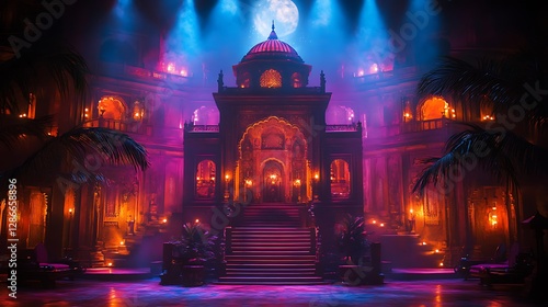 Fantasy inspired mystical stage with glowing ambiance high resolution hd picture