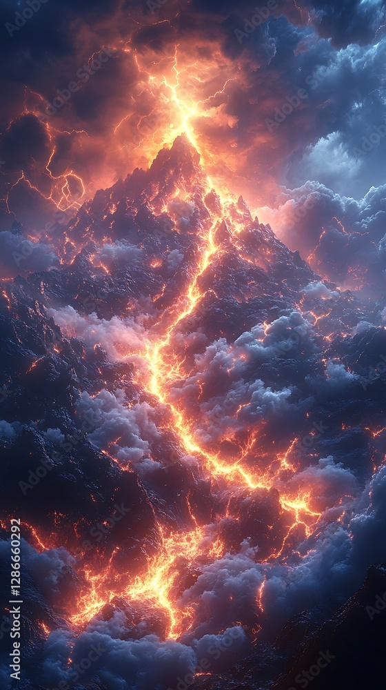 Fiery volcanic eruption with molten lava high resolution hd Photo Fiery volcanic eruption with molten lava high resolution hd Photo