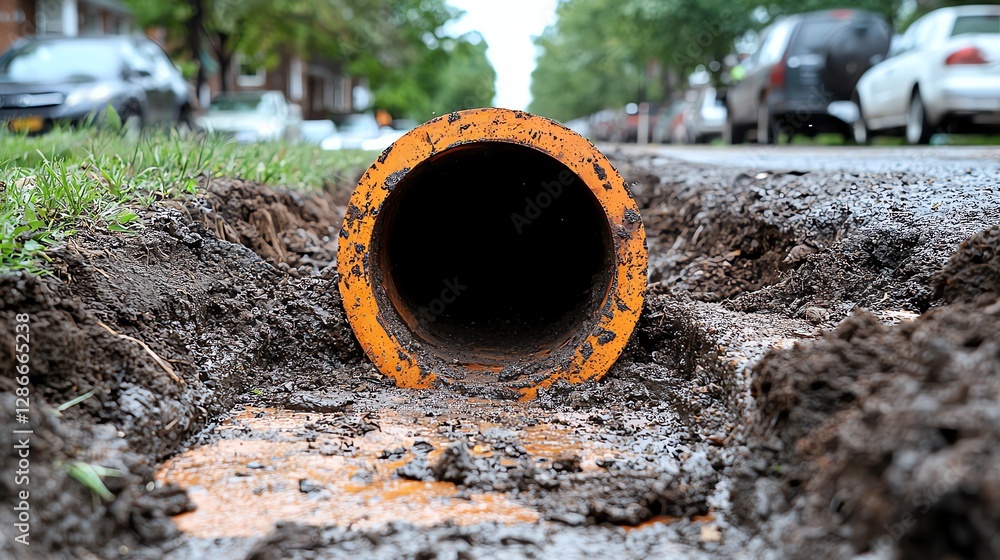 Replacing an old corroded pipe with a new PVC pipe Replacing an old corroded pipe with a new PVC pipe