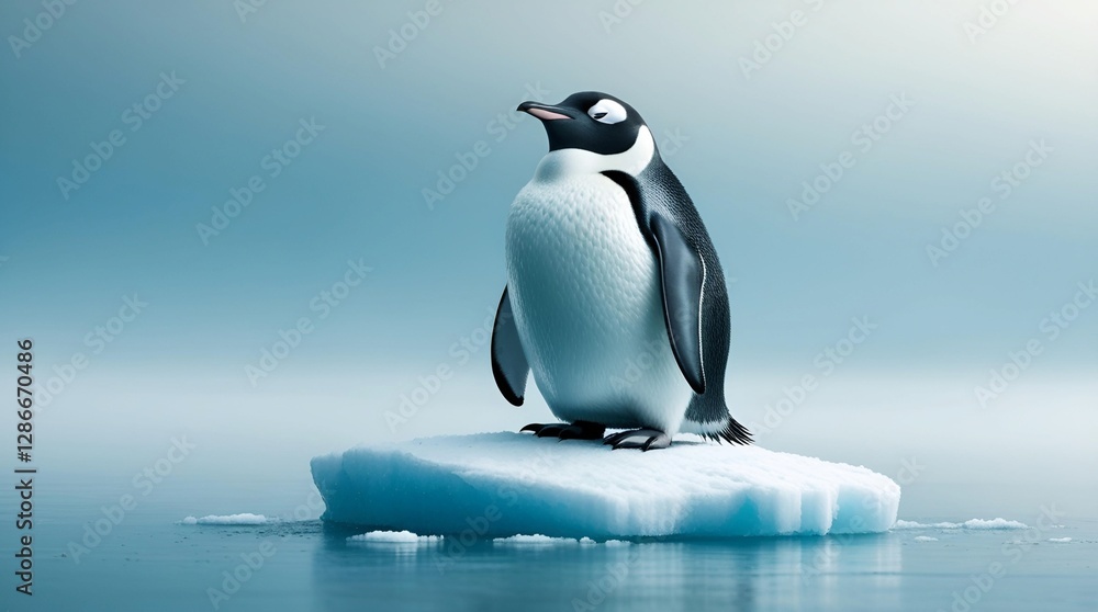 Obraz premium penguin on the floating iceberg 