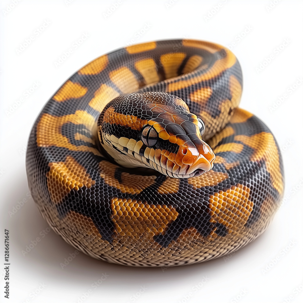 Obraz premium Boa Constrictor Isolated on White Background
