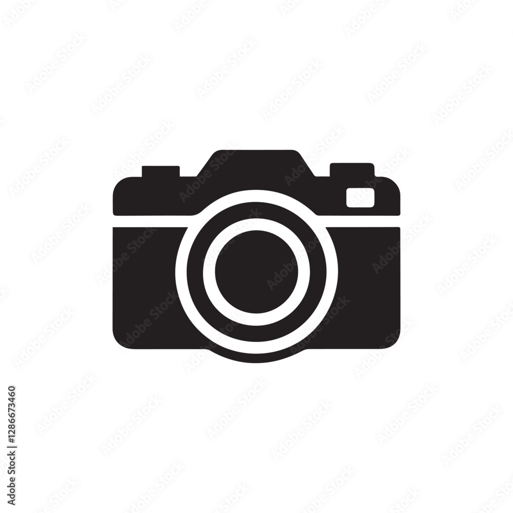 Creative Black Camera Logo Design Symbol Vector Illustration black and white Creative Black Camera Logo Design Symbol Vector Illustration black and white