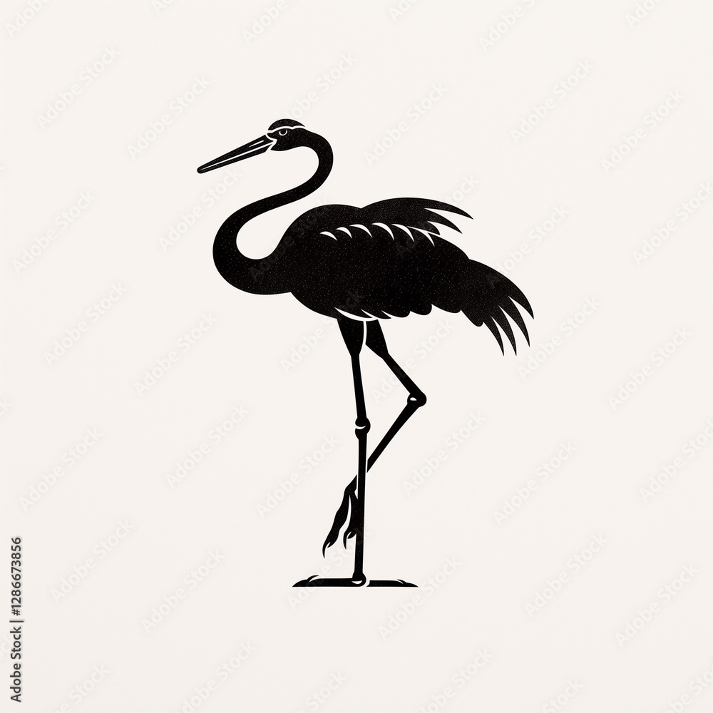 illustration of a crane