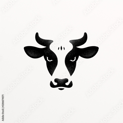 Obraz na płótnie cow head vector w salonie