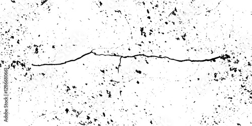 Distressed black texture. Dark grainy texture on white background. Dust overlay textured. Grain noise particles. Rusted white effect. Grunge design elements. Vector illustration, EPS 10.