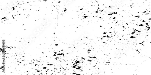 Distressed black texture. Dark grainy texture on white background. Dust overlay textured. Grain noise particles. Rusted white effect. Grunge design elements. Vector illustration, EPS 10.